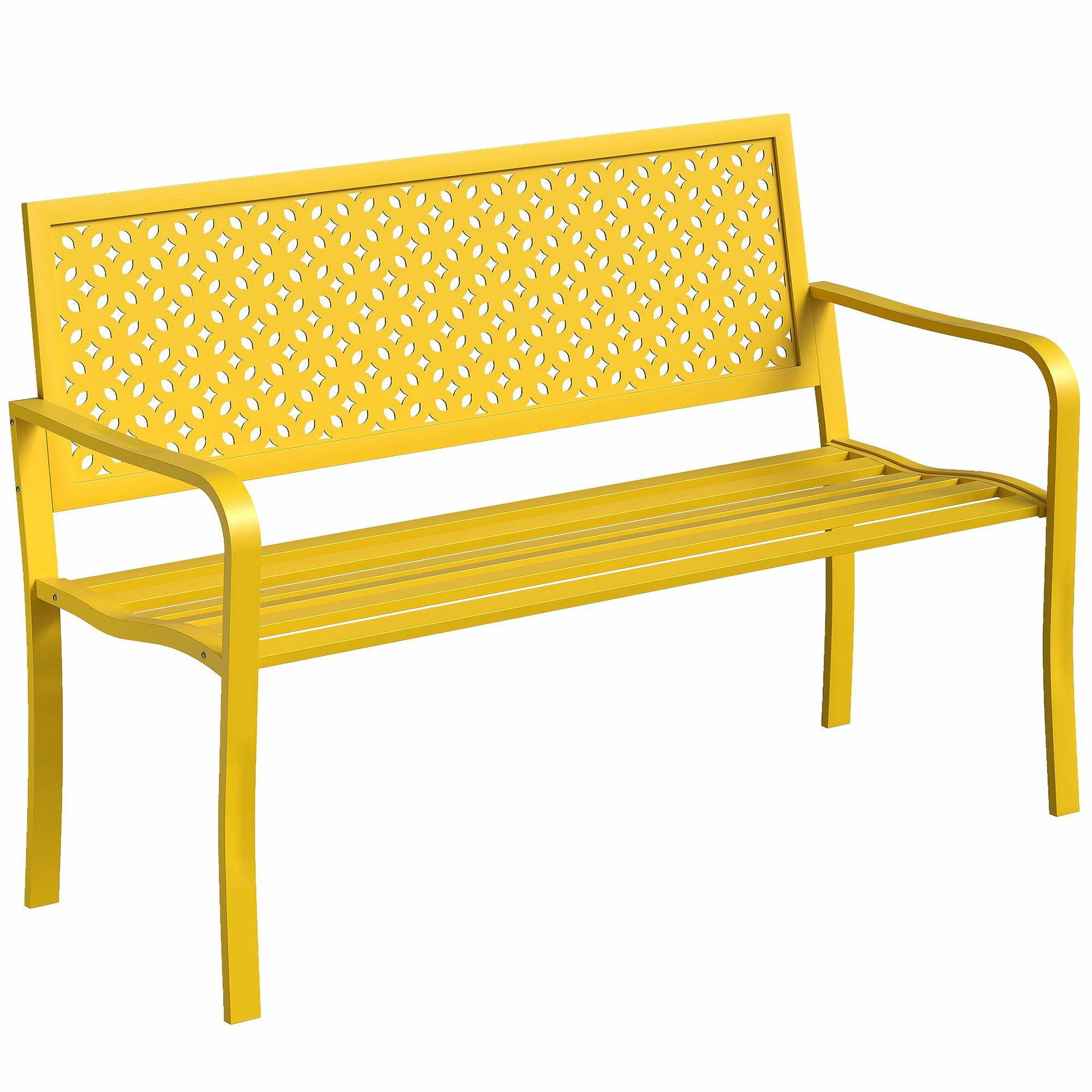 Utomhusbänk i metall – väderbeständig, 2-sits, rostbeständig | Hem & Hobby | Pryloteket