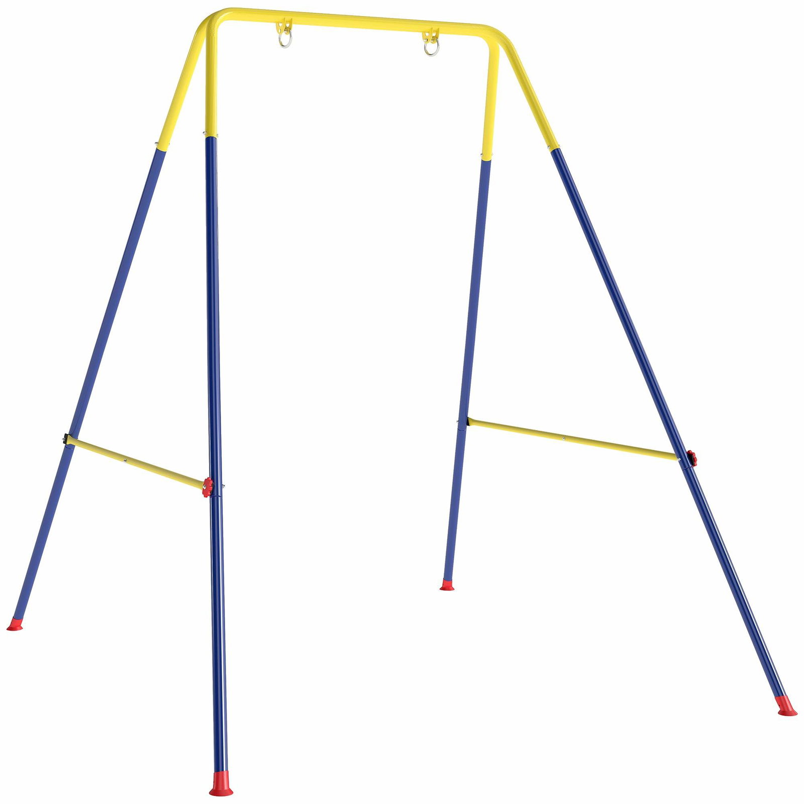 Sammenklappelig gynge med A-ramme, blå, 9 mdr.-8 år, 128 x 155 x 157 cm