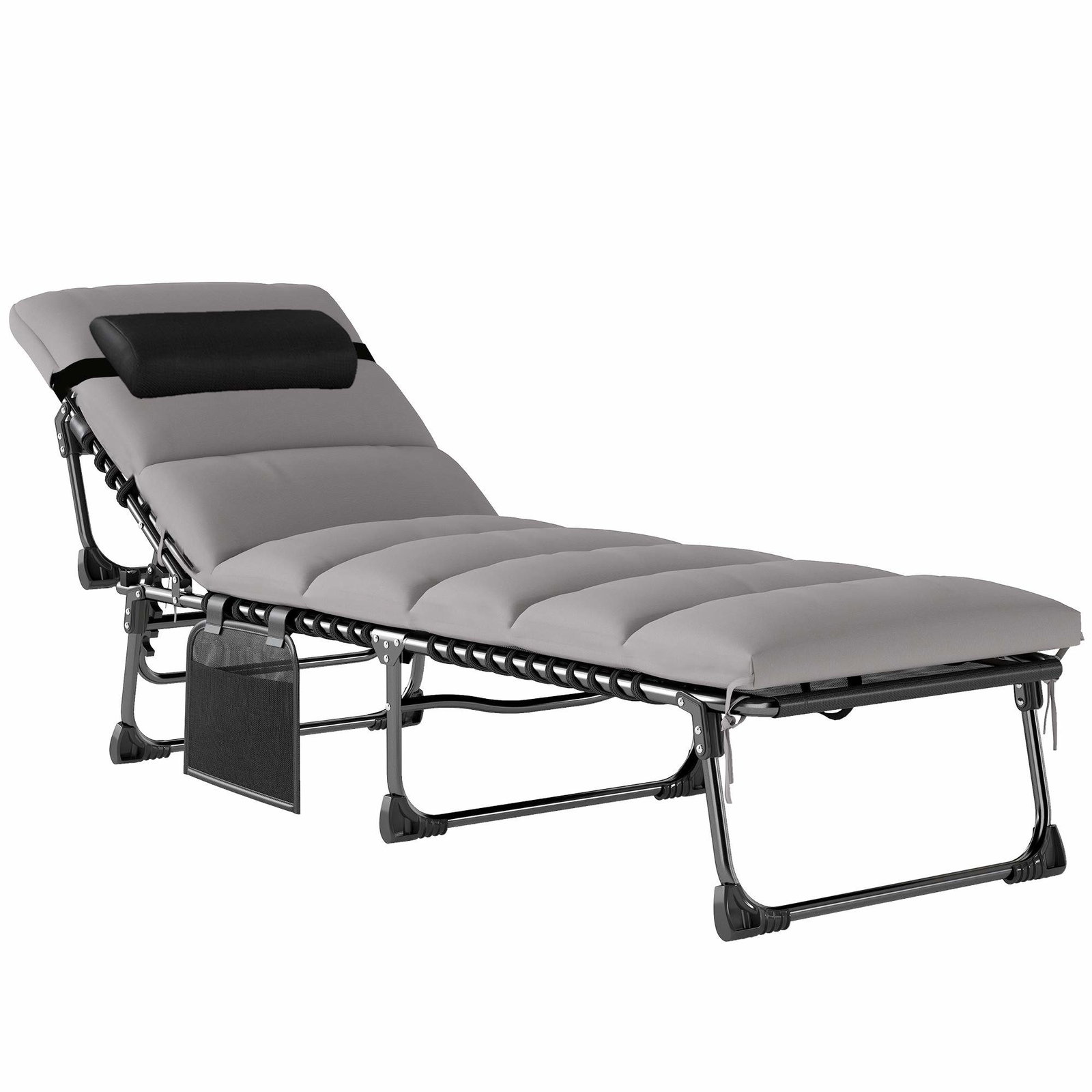 Hopfällbar solsäng – justerbart ryggstöd, stoppad madrass | Hem & Hobby | Pryloteket