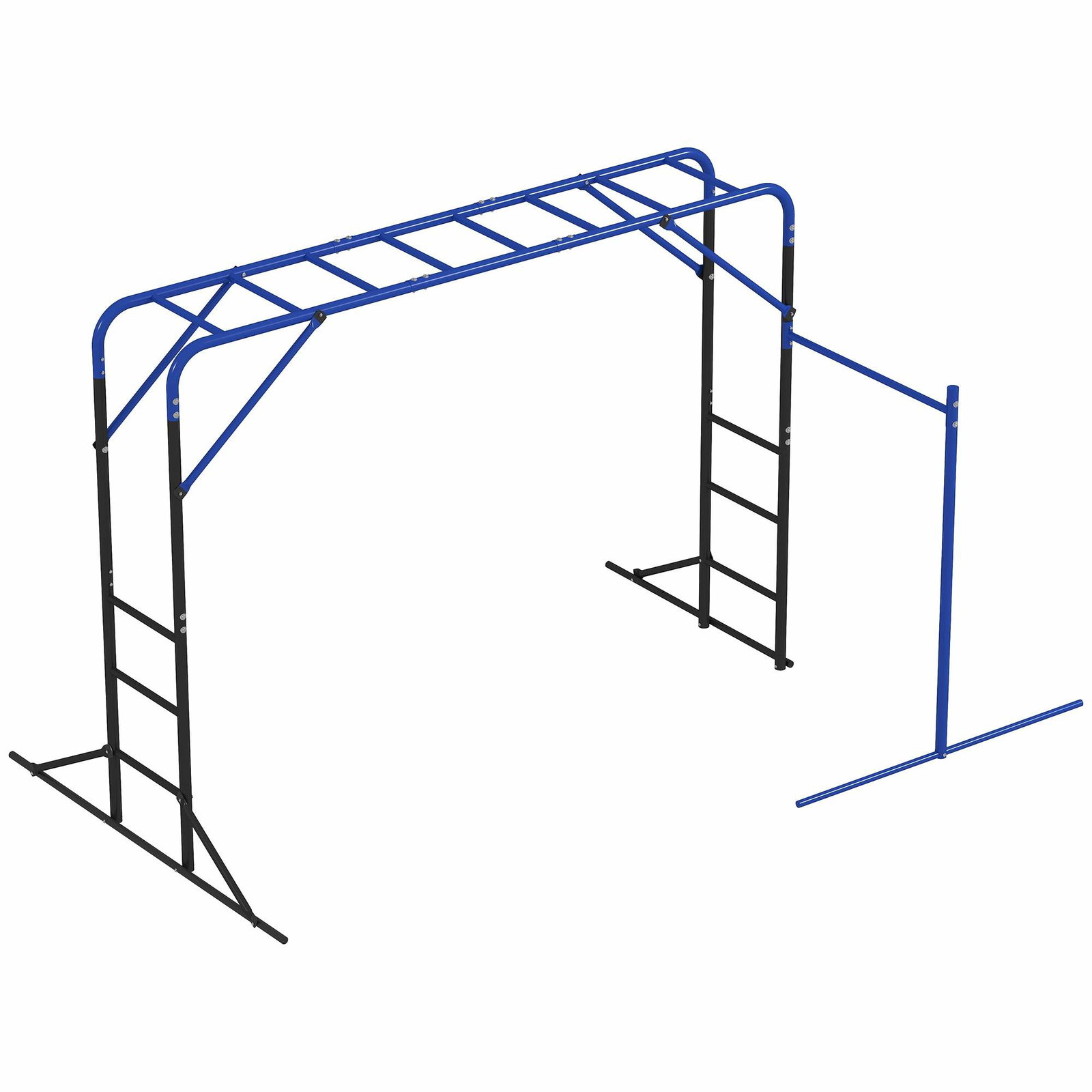 Udendørs klatretårn med pull-up stang, 3-8 år, sort