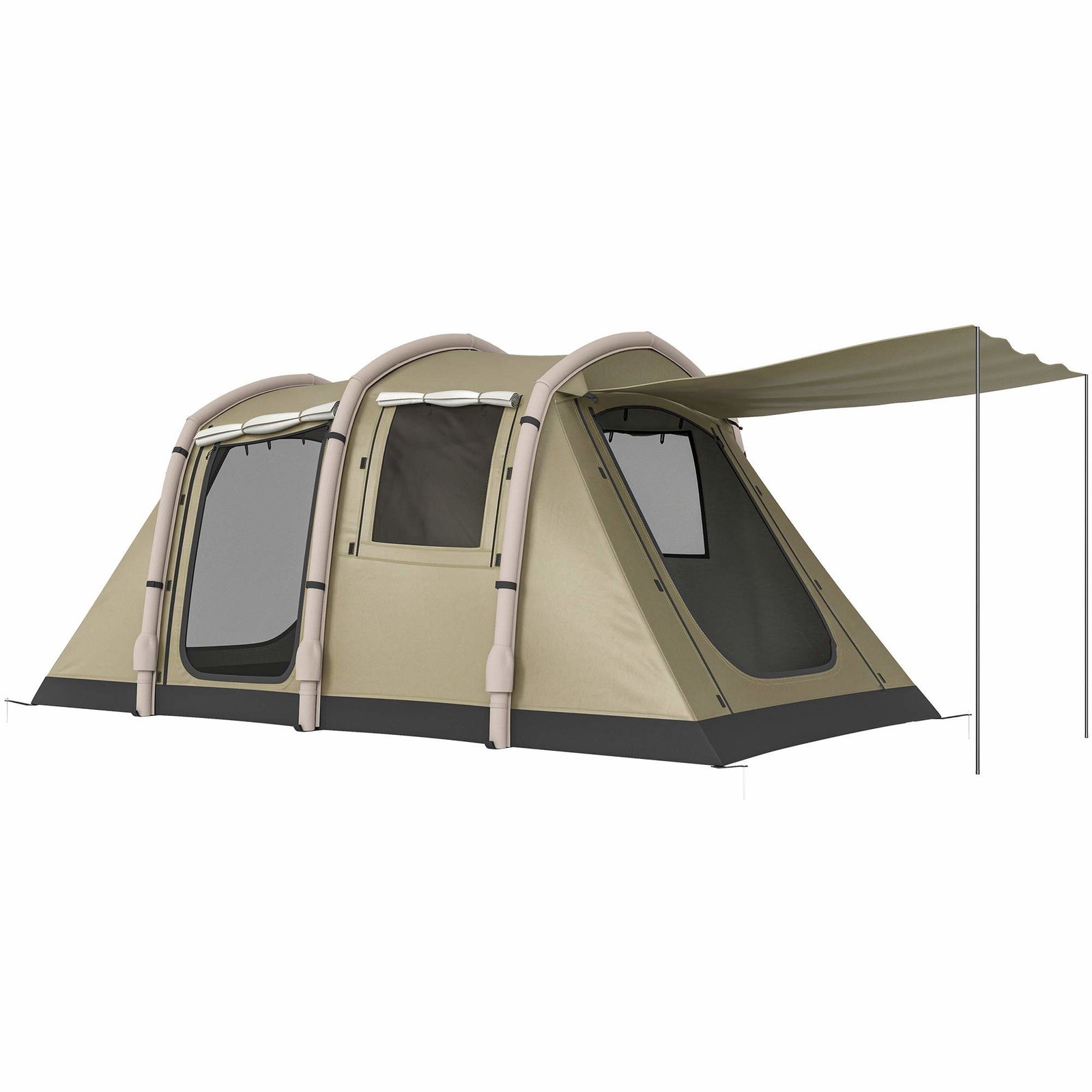 Oppusteligt campingtelt til 2-4 personer med pumpe