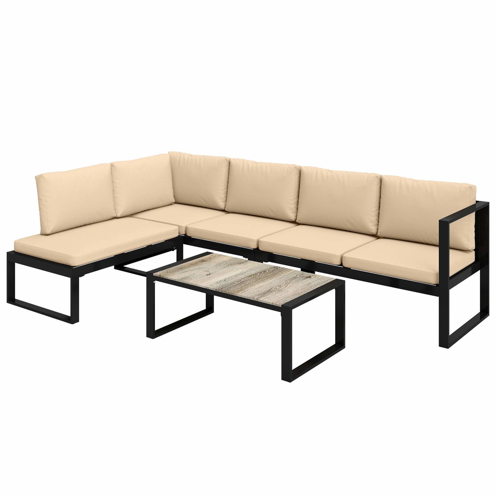 4-delat utemöblerset – khaki soffa, stol och bord | Hem & Hobby | Pryloteket