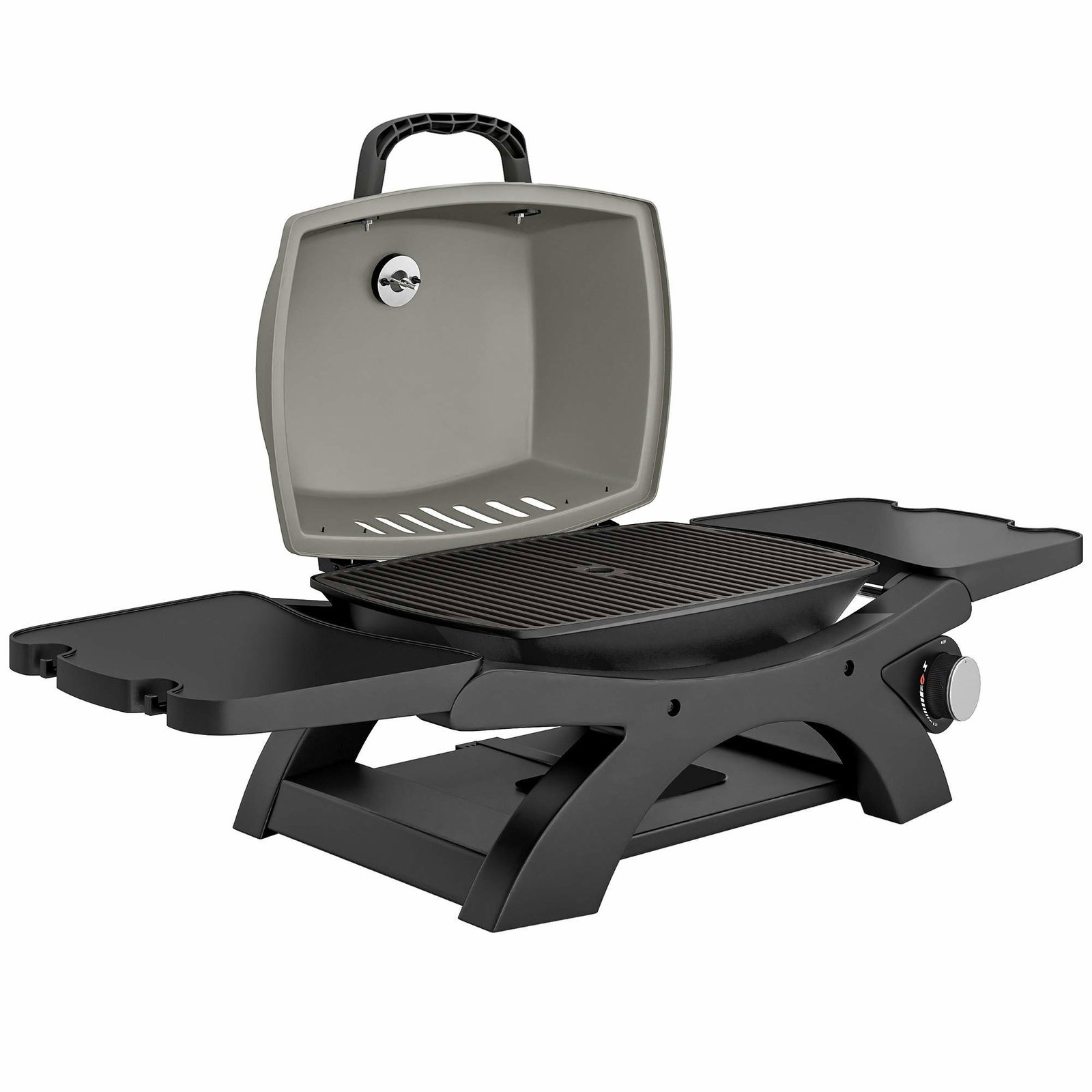 Bærbar gasgrill – 3,3 kW, foldbar, støbejernsriste
