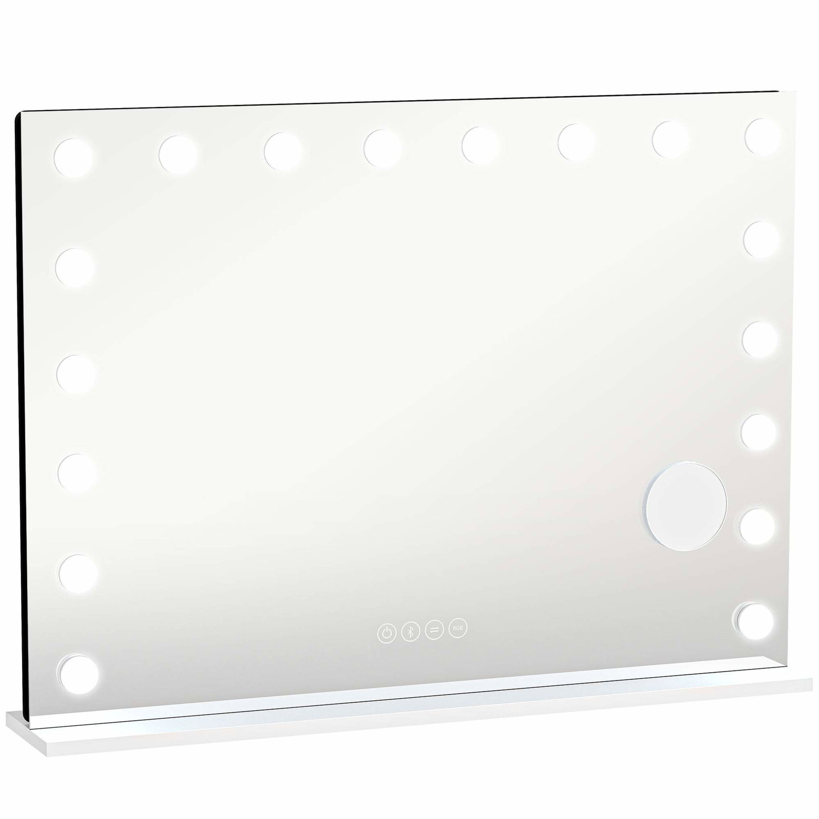 Hollywood makeupspejl – 18 dæmpbare LED'er, Bluetooth-højttaler