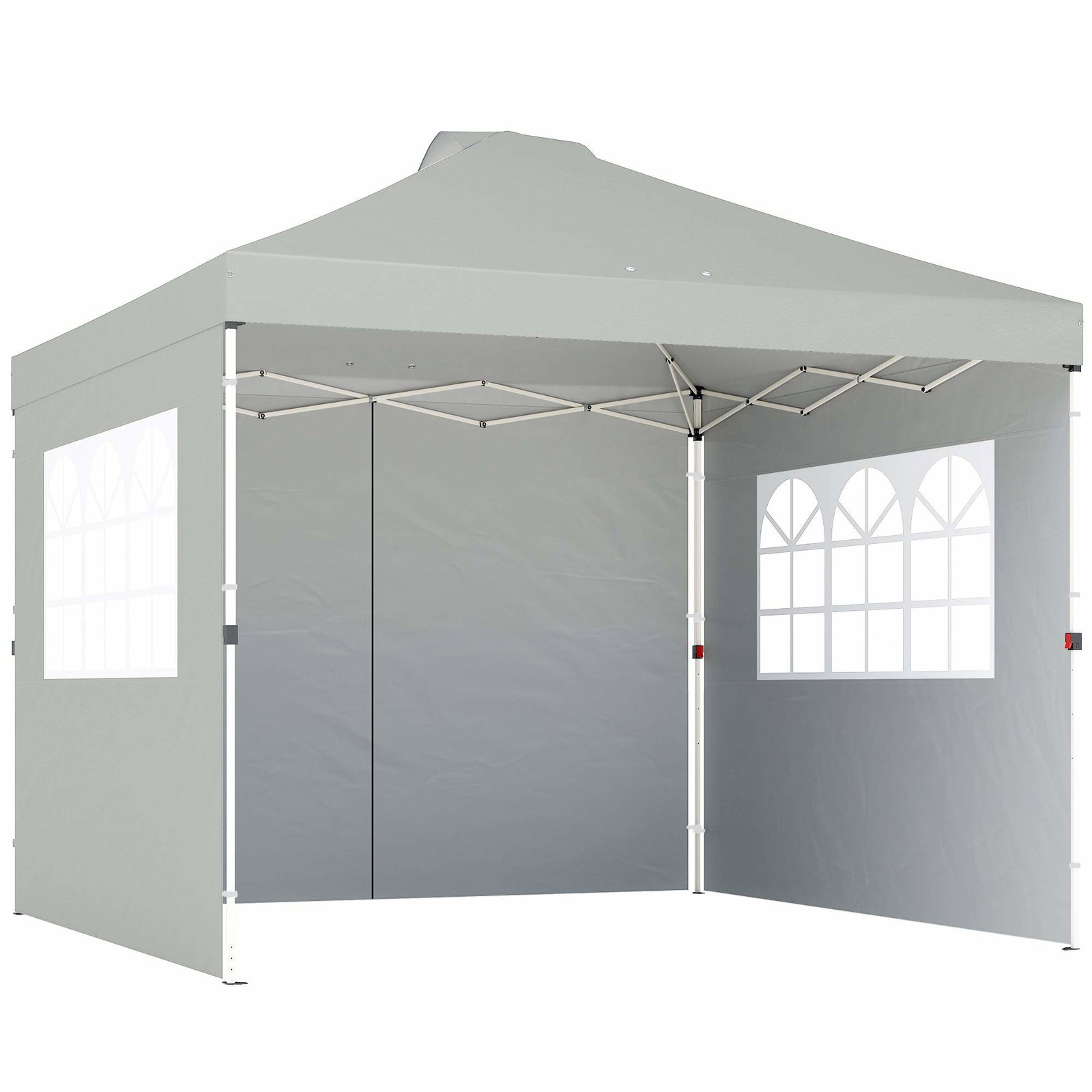 Vandtæt 3x3m pop-up pavillon med sider, UV 50+