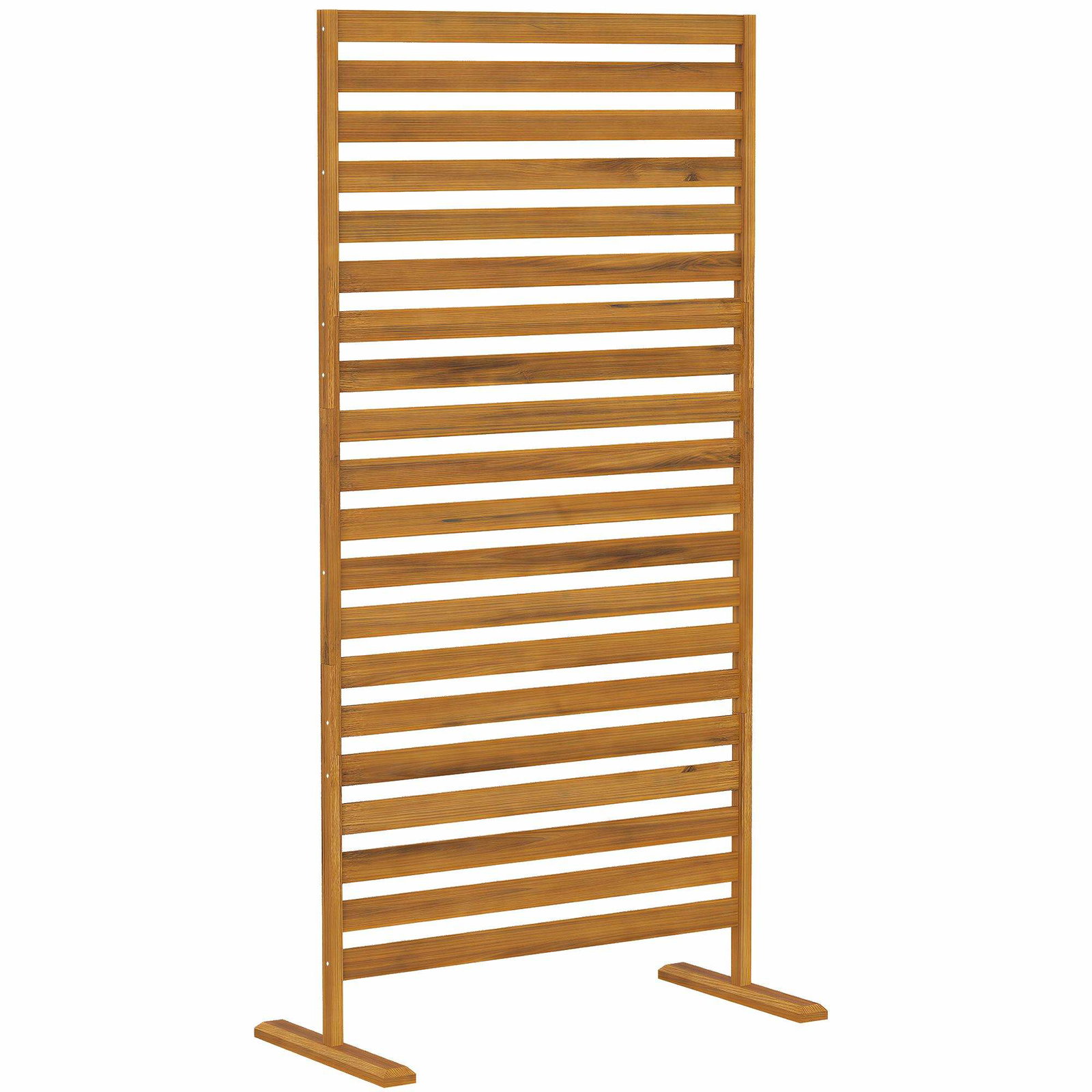 Træskærm 80x170 cm med stativ – brun