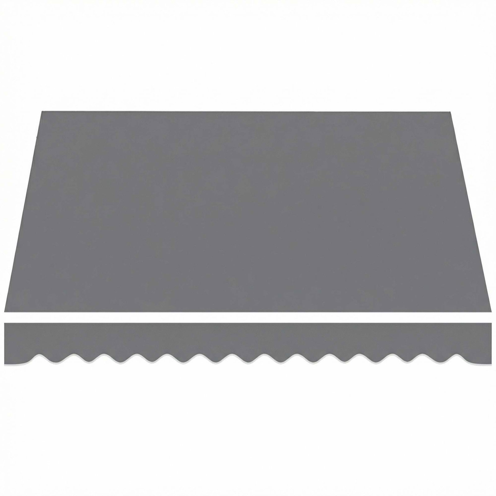 Markise-erstatningsstof – UPF 50+ solskærm, 3,5 x 2,5 m, mørkegrå