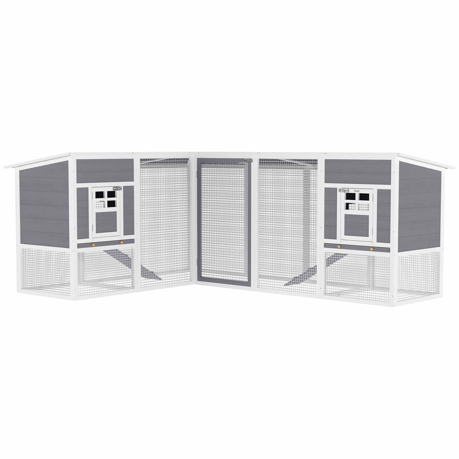 L-formad hönsgård i trä med gård och ramp | Hem & Hobby | Pryloteket