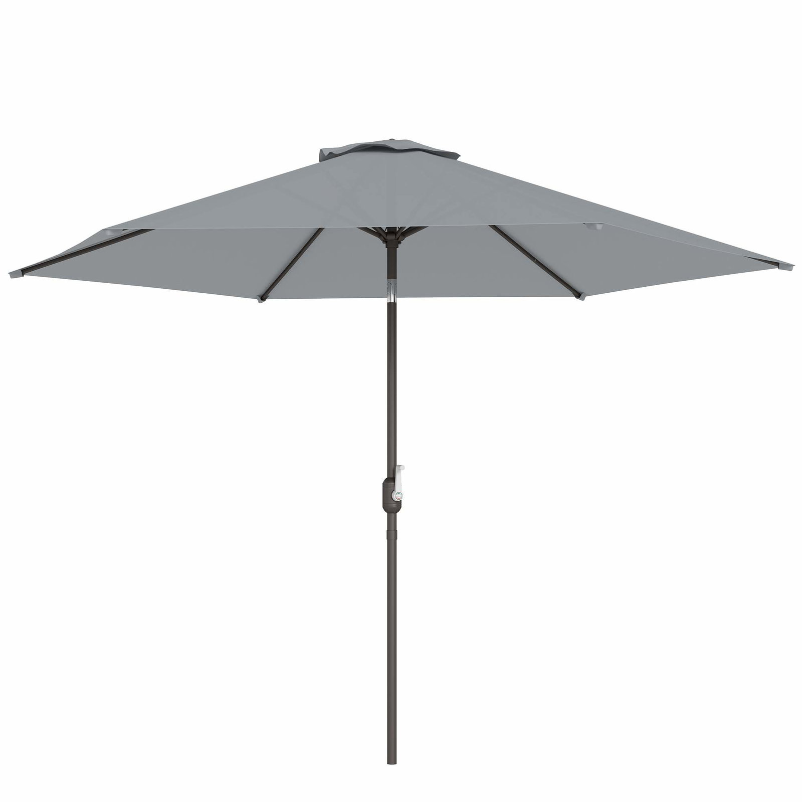 3m grå udendørs parasol med vippe- og drejefunktion