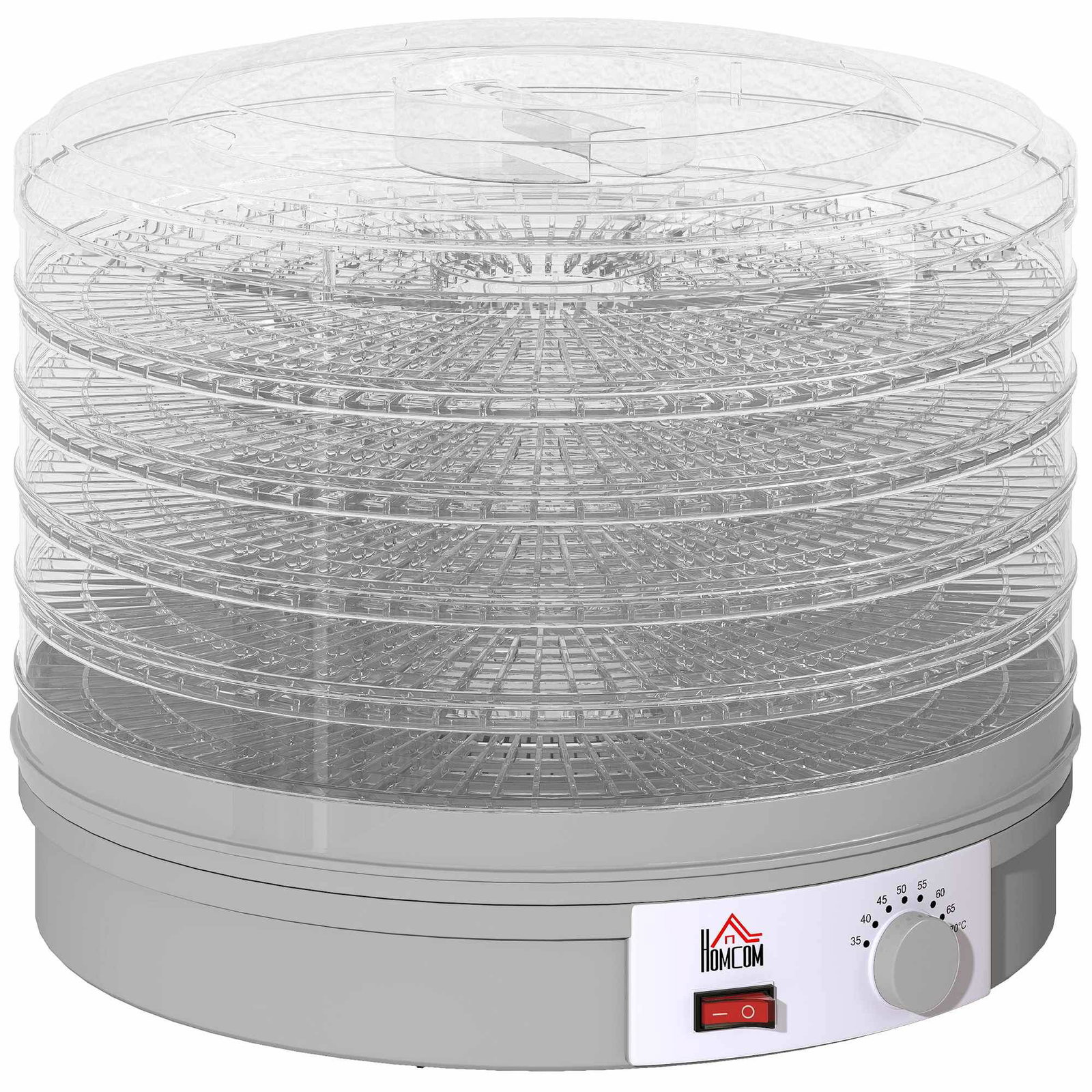 Madtørrer, 5-lags, justerbar temperatur, 245W, grå