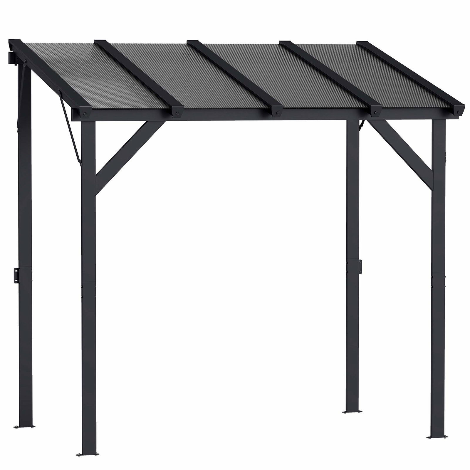 Havepavillon med UV-beskyttelse, 2,44 x 1,48 m, mørkegrå