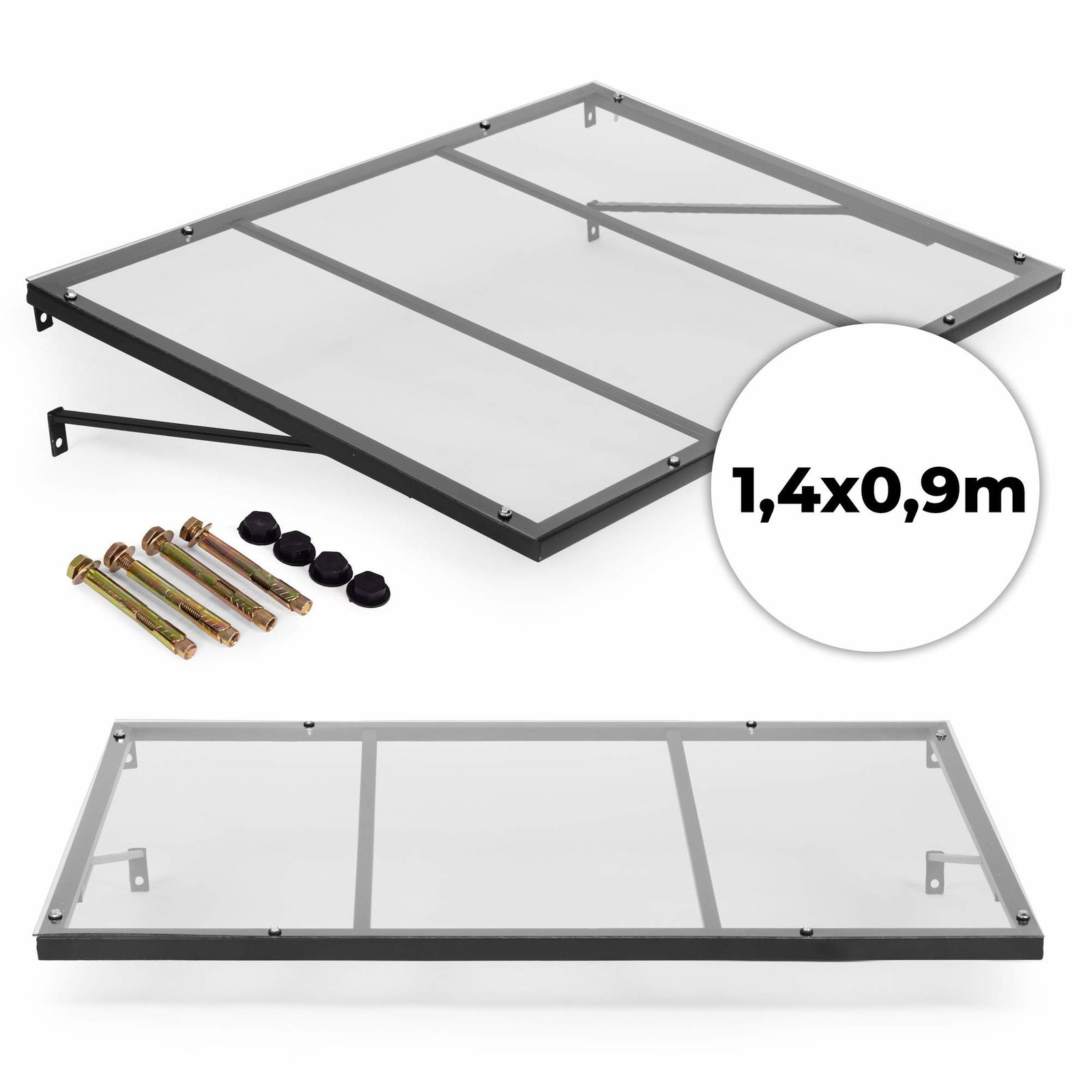 Markise til hoveddør 140x90 cm – UV- og vejrbeskyttelse
