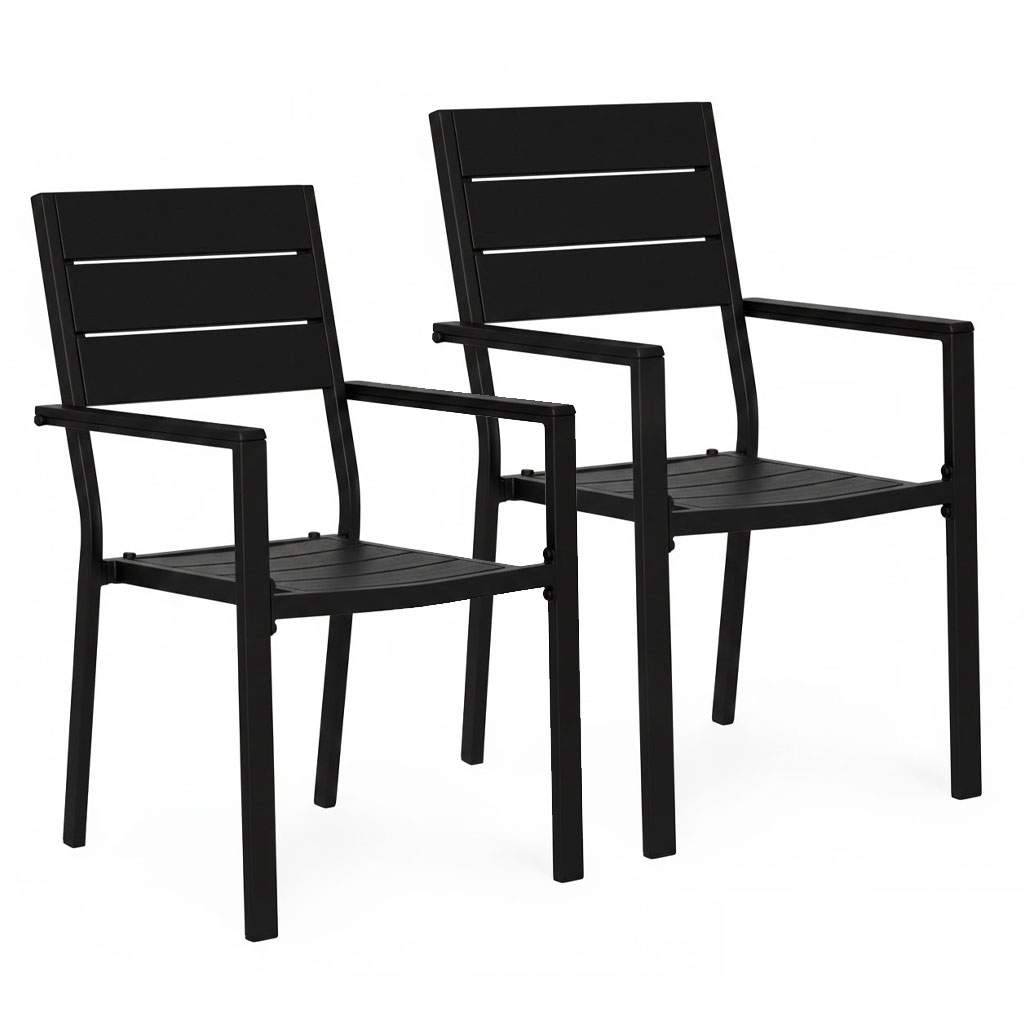 Trädgårdsstolar Set om 2 – Stål och HDPE, Väderbeständiga | Hem & Hobby | Pryloteket