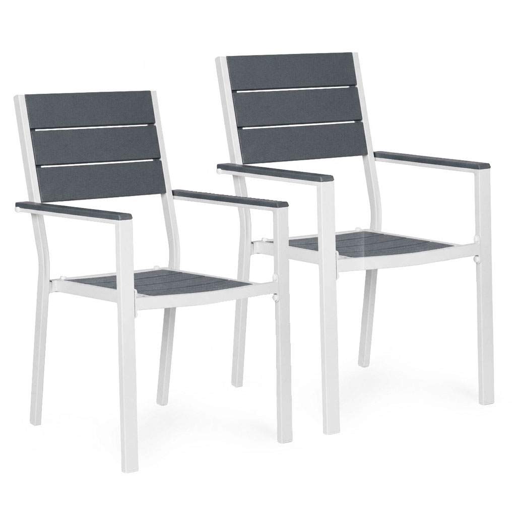 Trädgårdsstolar Set om 2 – Stål och HDPE, Väderbeständiga | Hem & Hobby | Pryloteket