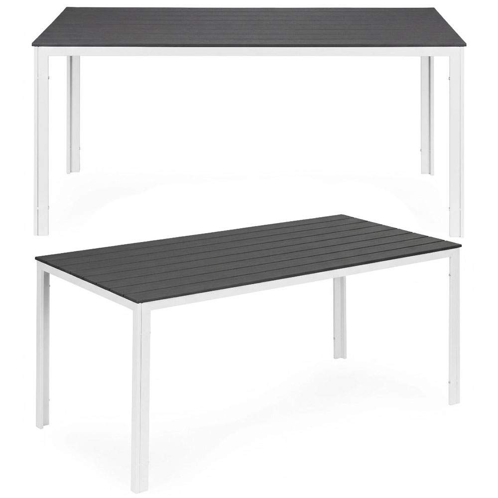 Trädgårdsbord för 6 personer, 156x78 cm Polywood, Gråvitt | Hem & Hobby | Pryloteket