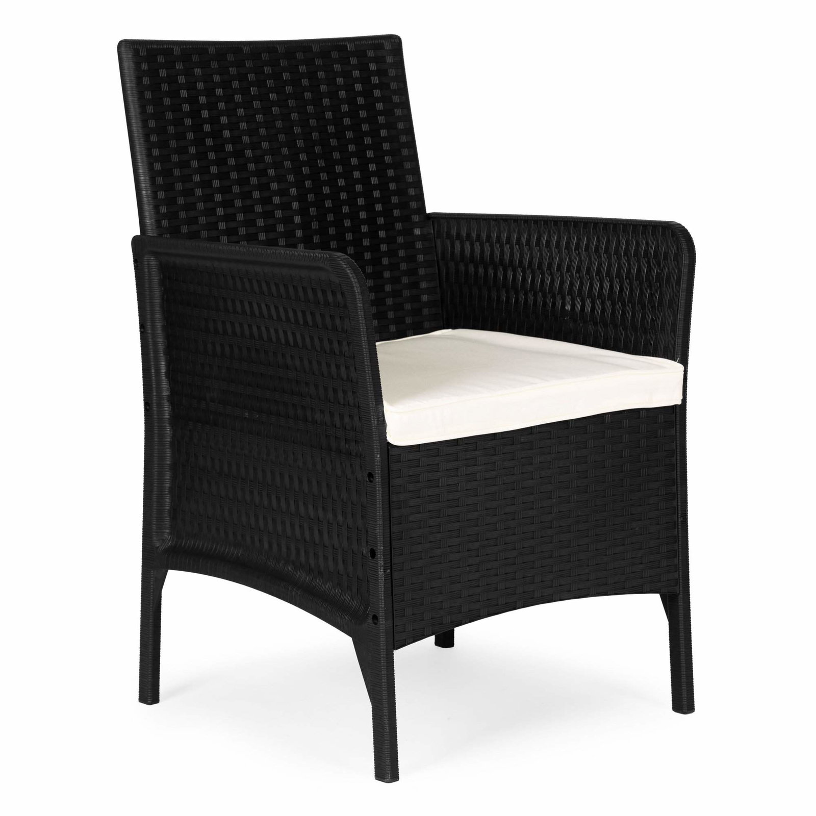 Havestol med hynde – Rattan-look, vejrbestandig