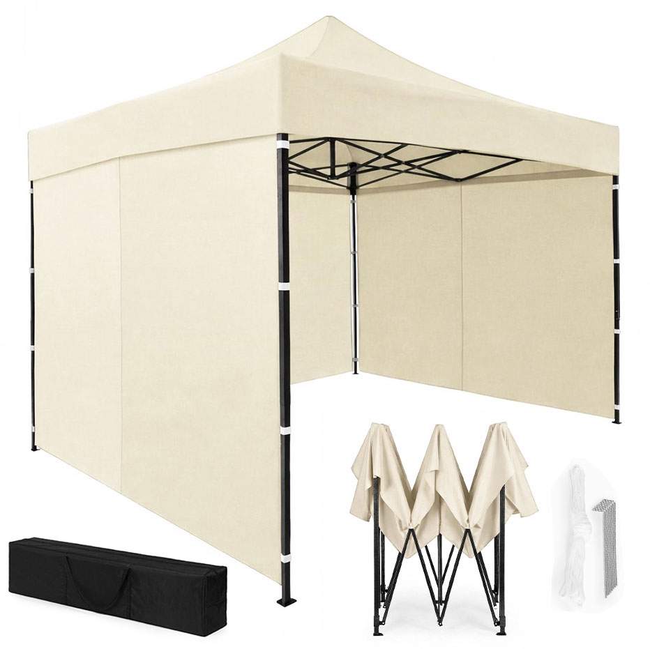 Automatiskt popup-tält för trädgårdspaviljong, 3x3 m, beige | Hem & Hobby | Pryloteket