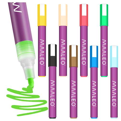 Akrylpennor, set med 8 – vattenfasta, 8 ml styck | Hem & Hobby | Pryloteket