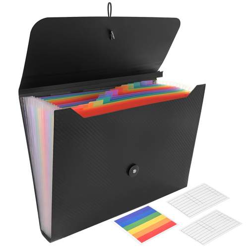 A4 harmonika-dokumentmappe – 13 rum, vandtæt