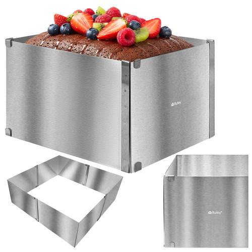 Justerbar kageform i rustfrit stål – 20-38 x 24-45 cm