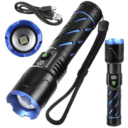 LED Taktisk Ficklampa 800lm, Uppladdningsbar, Vattentät | Hem & Hobby | Pryloteket