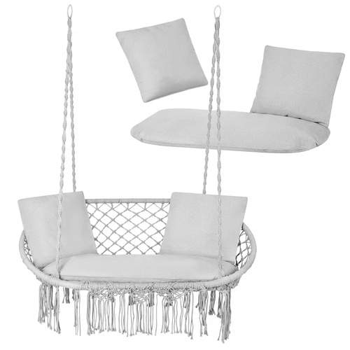 Dobbelt havegyngehyndesæt – grå, hyggelig og vaskbar