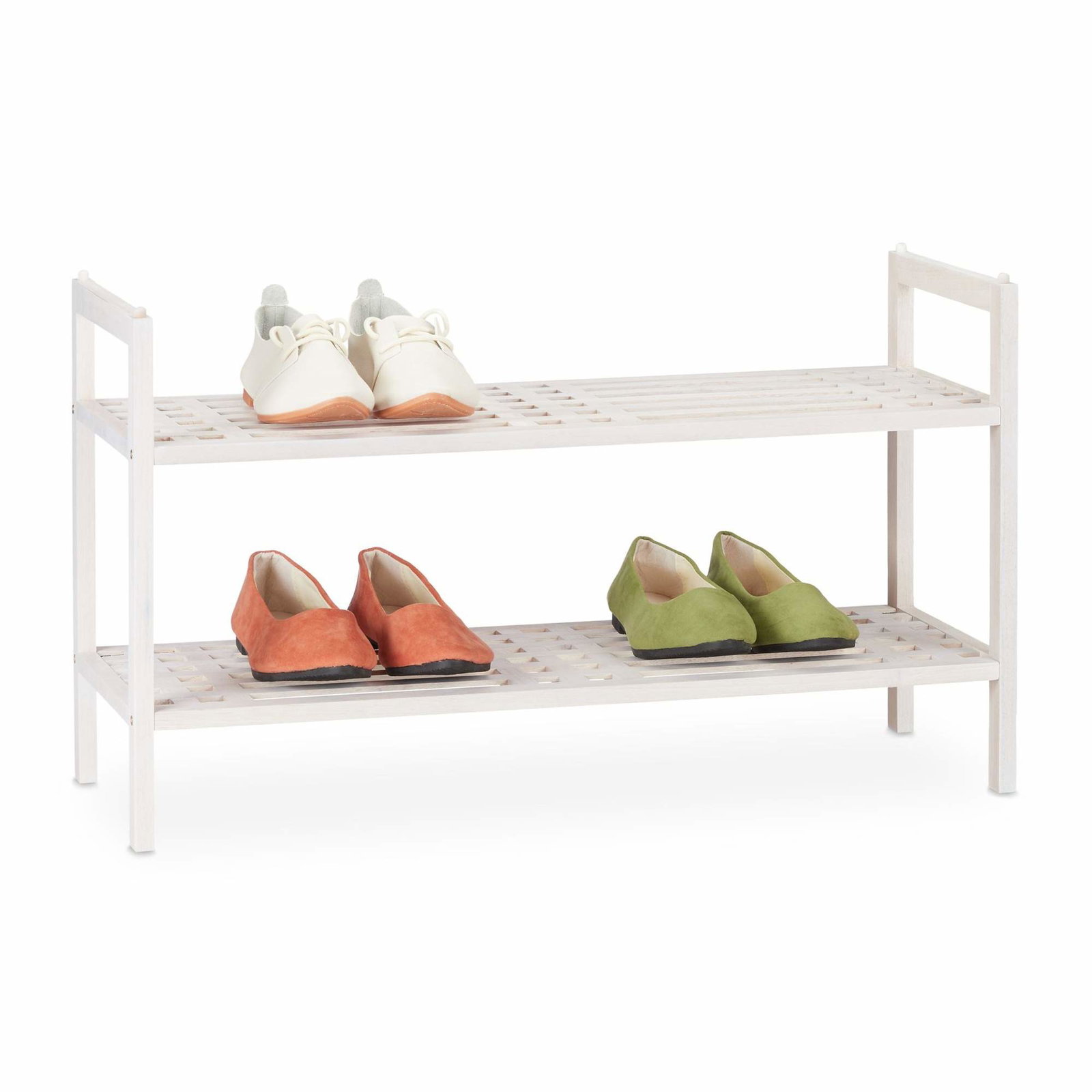 Skohylde stabelbar hvid