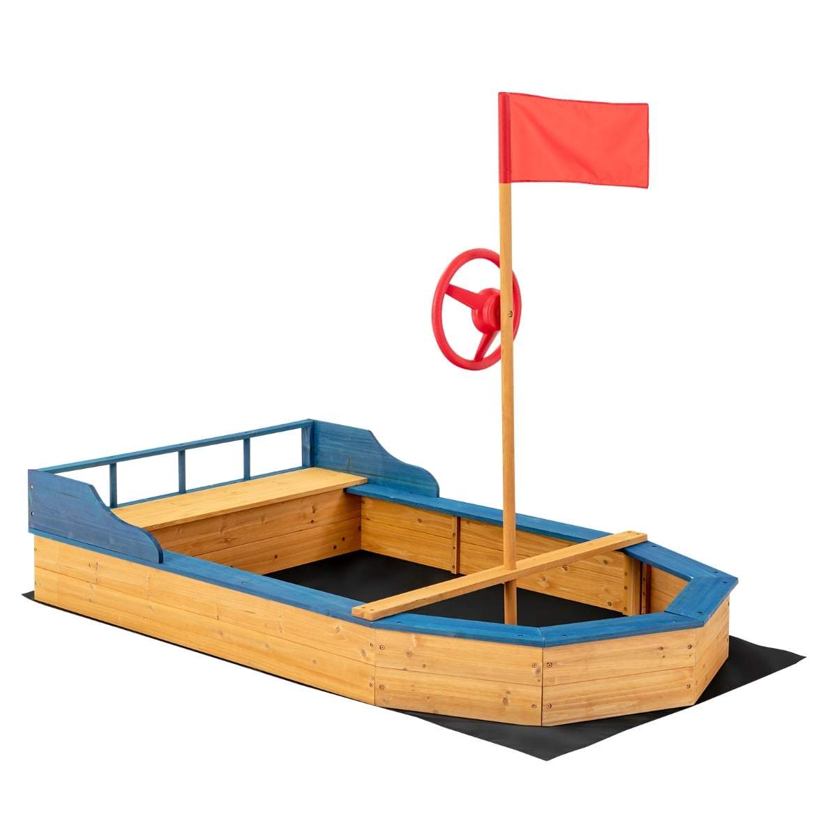Piratskeppssandlåda med bänk och förvaring – 171x100x130 cm | Hem & Hobby | Pryloteket