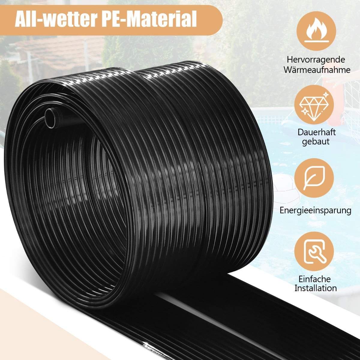 Solcellsvärmare för pool – 300x75 cm, slitstarkt PE-material | Hem & Hobby | Pryloteket