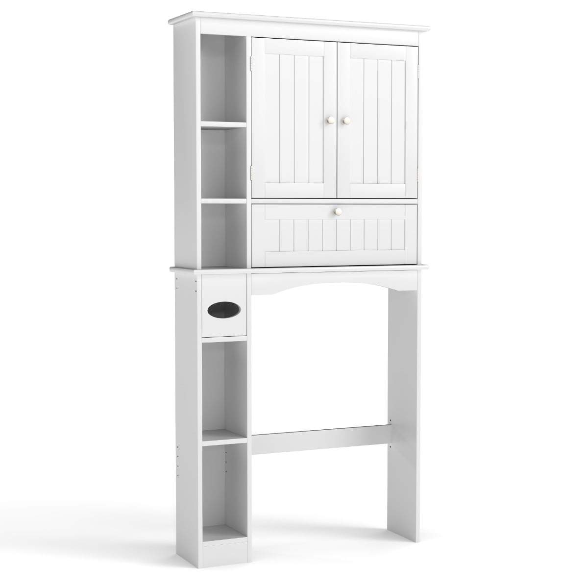 Badeværelsesskab med justerbare hylder – Hvidt træ