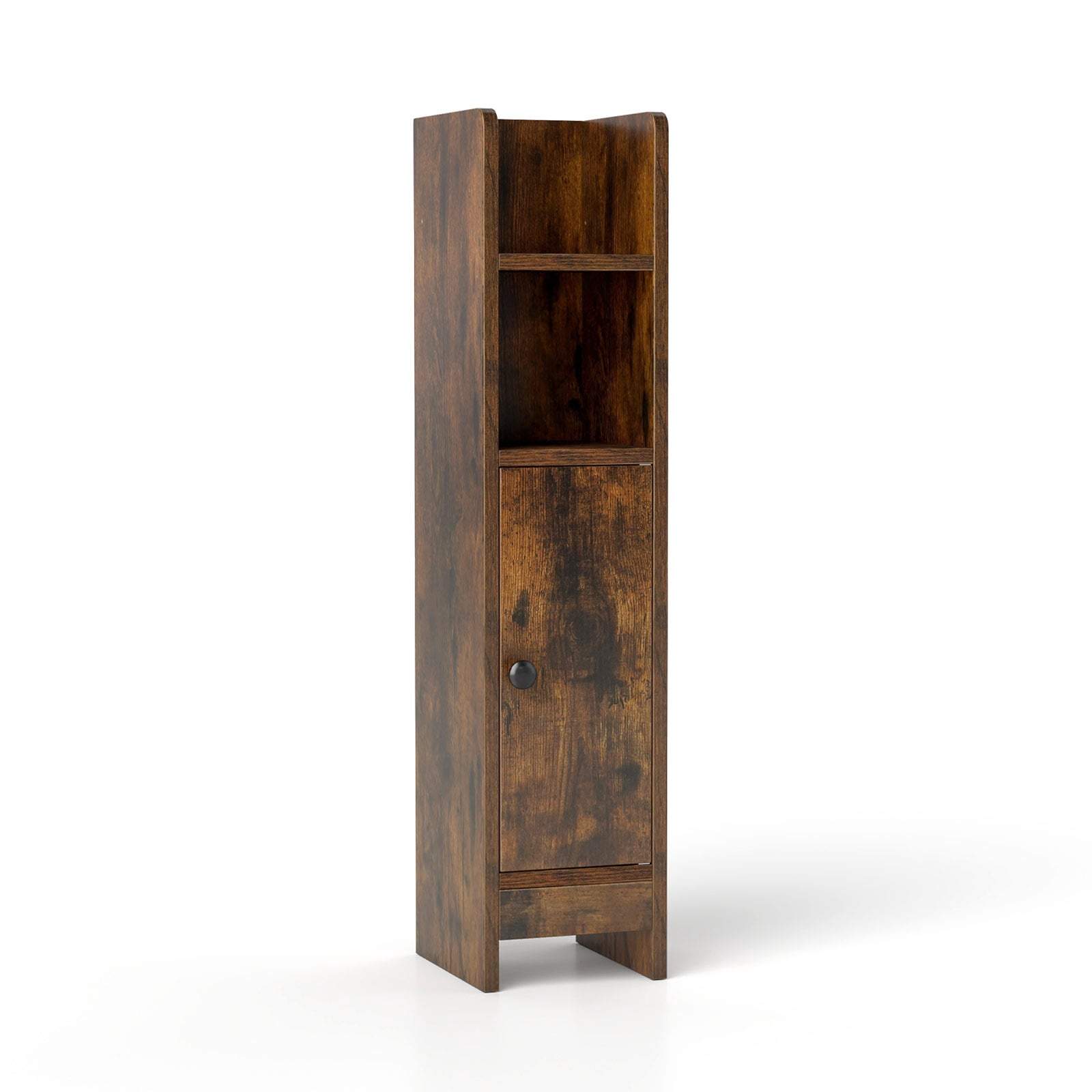 Slankt badeværelsesskab med hylder – pladsbesparende