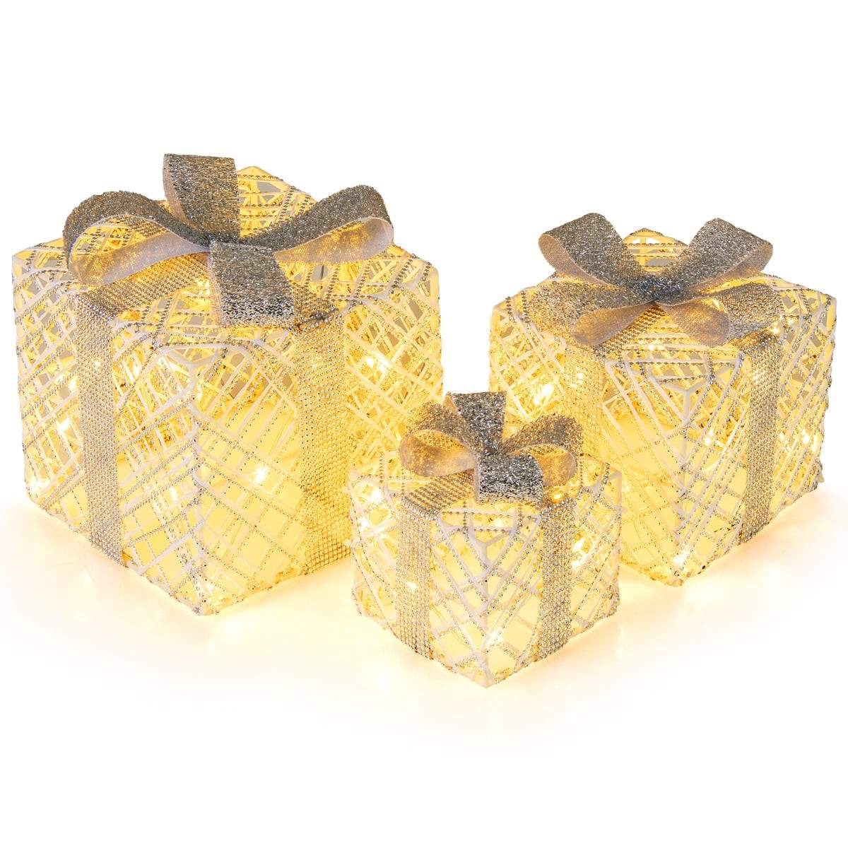 LED julegaveæskesæt – vejrbestandig, 50 varme lys