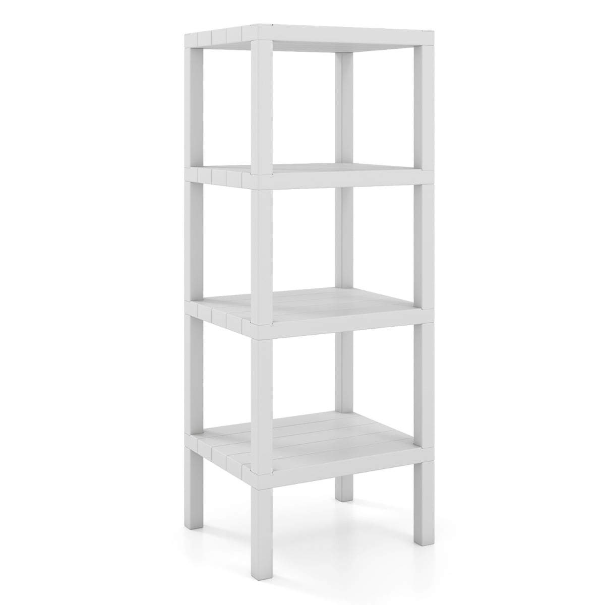 4-vånings vit plasthylla – platsbesparande och vattentålig | Hem & Hobby | Pryloteket