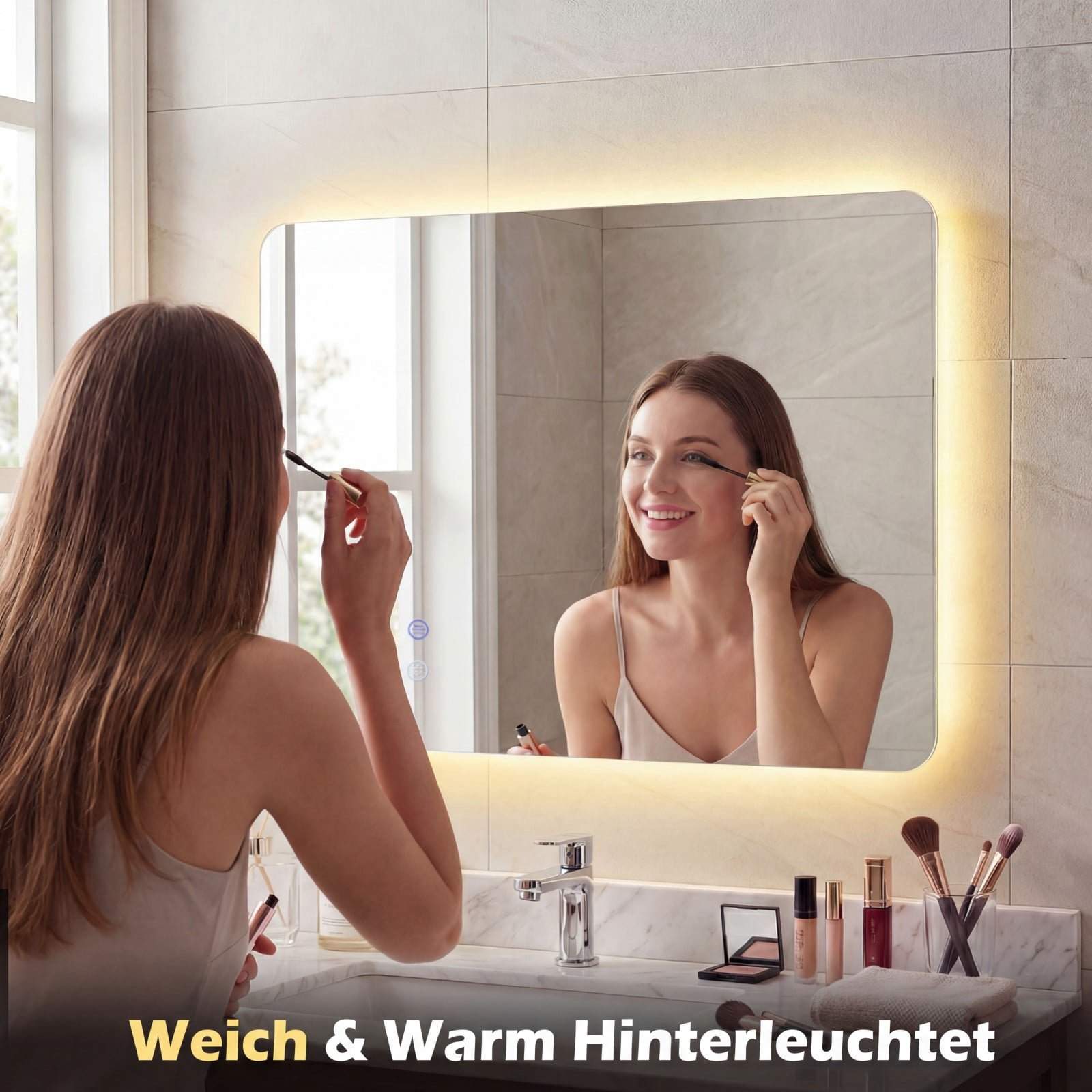 LED-badrumsspegel – imfri, justerbar belysning, 70x50 cm | Hem & Hobby | Pryloteket