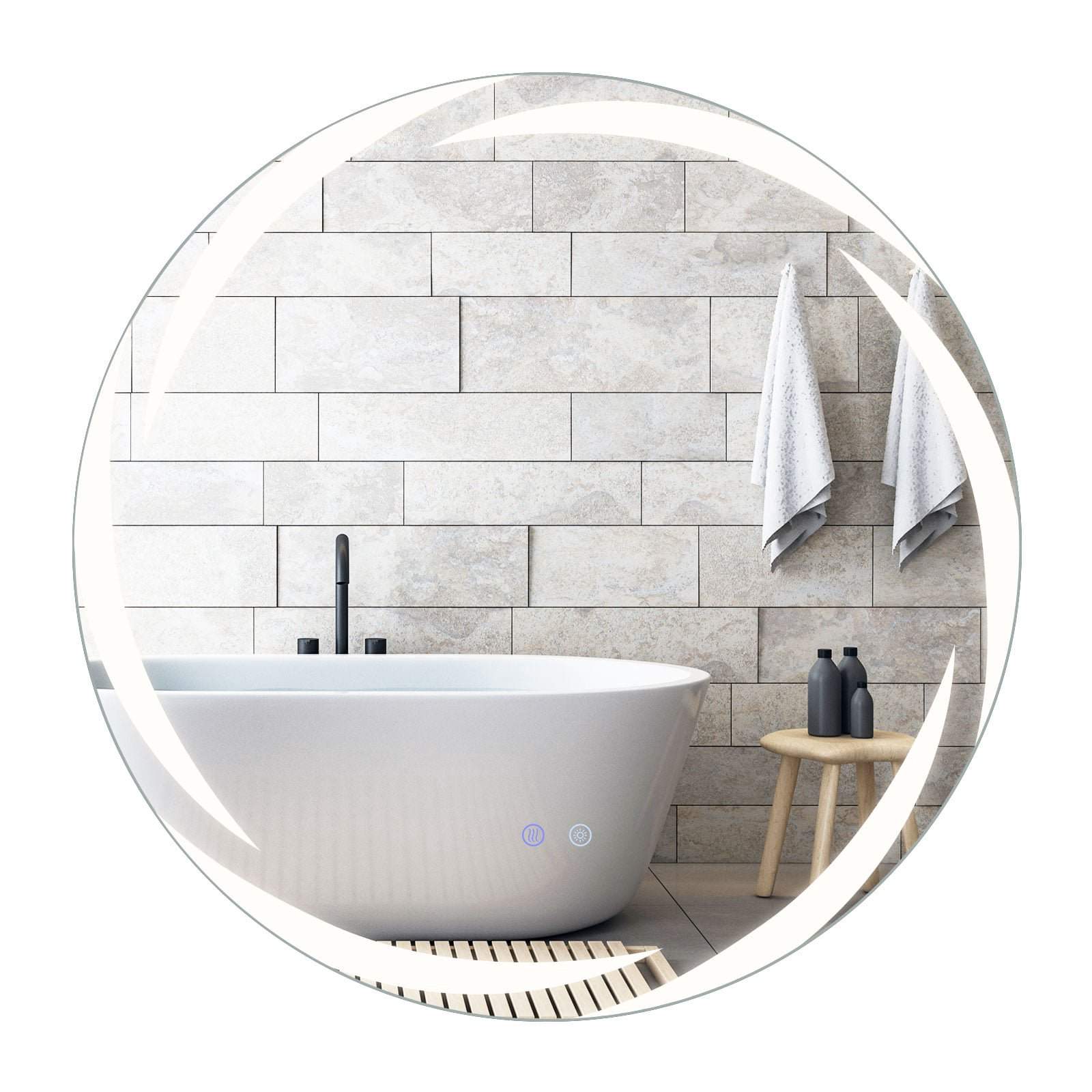 80 cm LED-badrumsspegel – Dimbar, imfri, silver | Hem & Hobby | Pryloteket