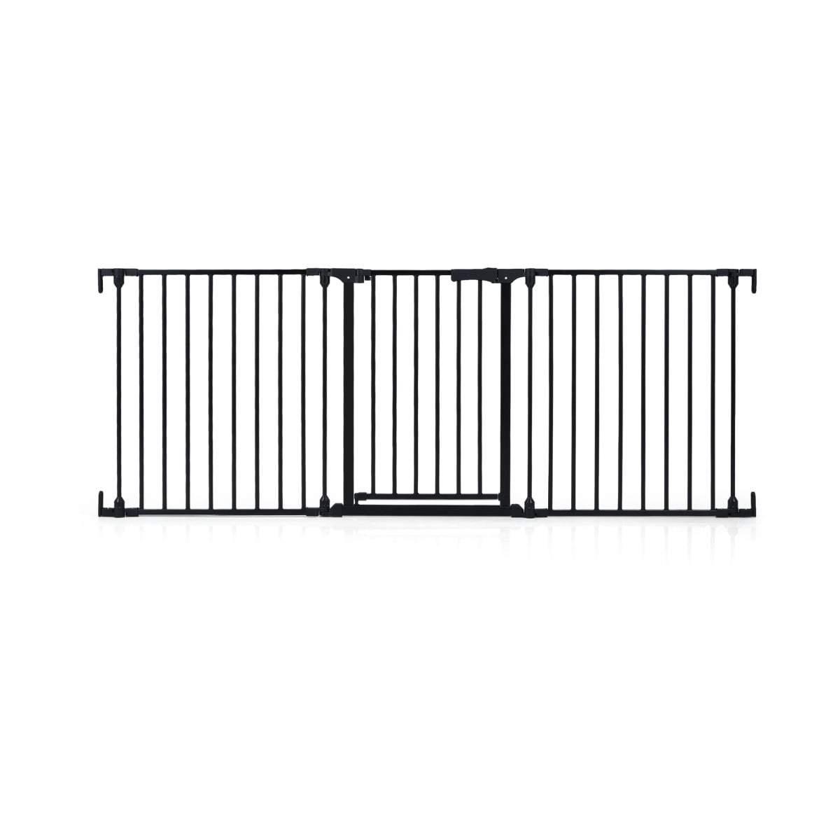 Babysikkerhedsgitter – dobbelt lås, drejepaneler, sort