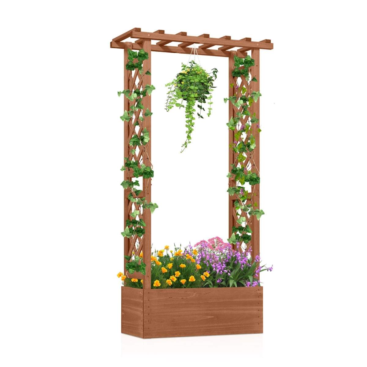 Trälåda med spaljé och tak – Orange | Hem & Hobby | Pryloteket