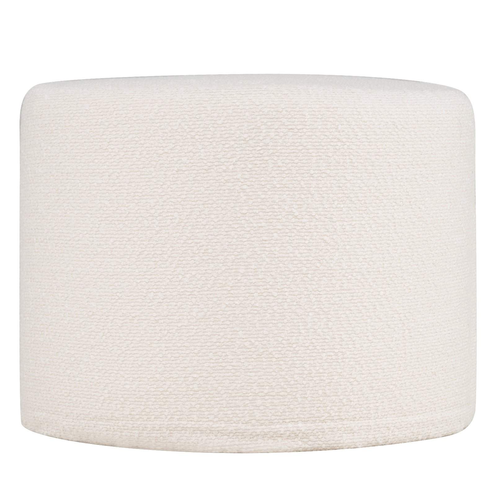 Rund pufffotpall – mjukt skum, tvättbart överdrag, beige | Hem & Hobby | Pryloteket