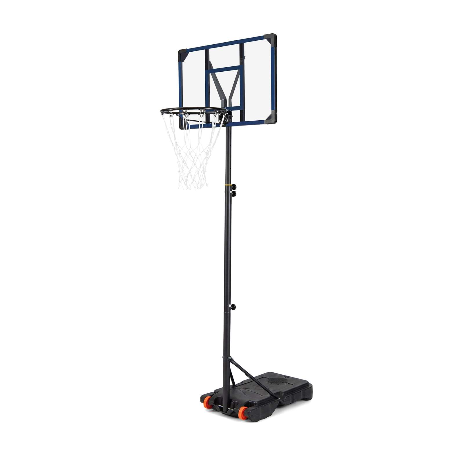 Justerbar børnebasketballkurv med hjul og stativ