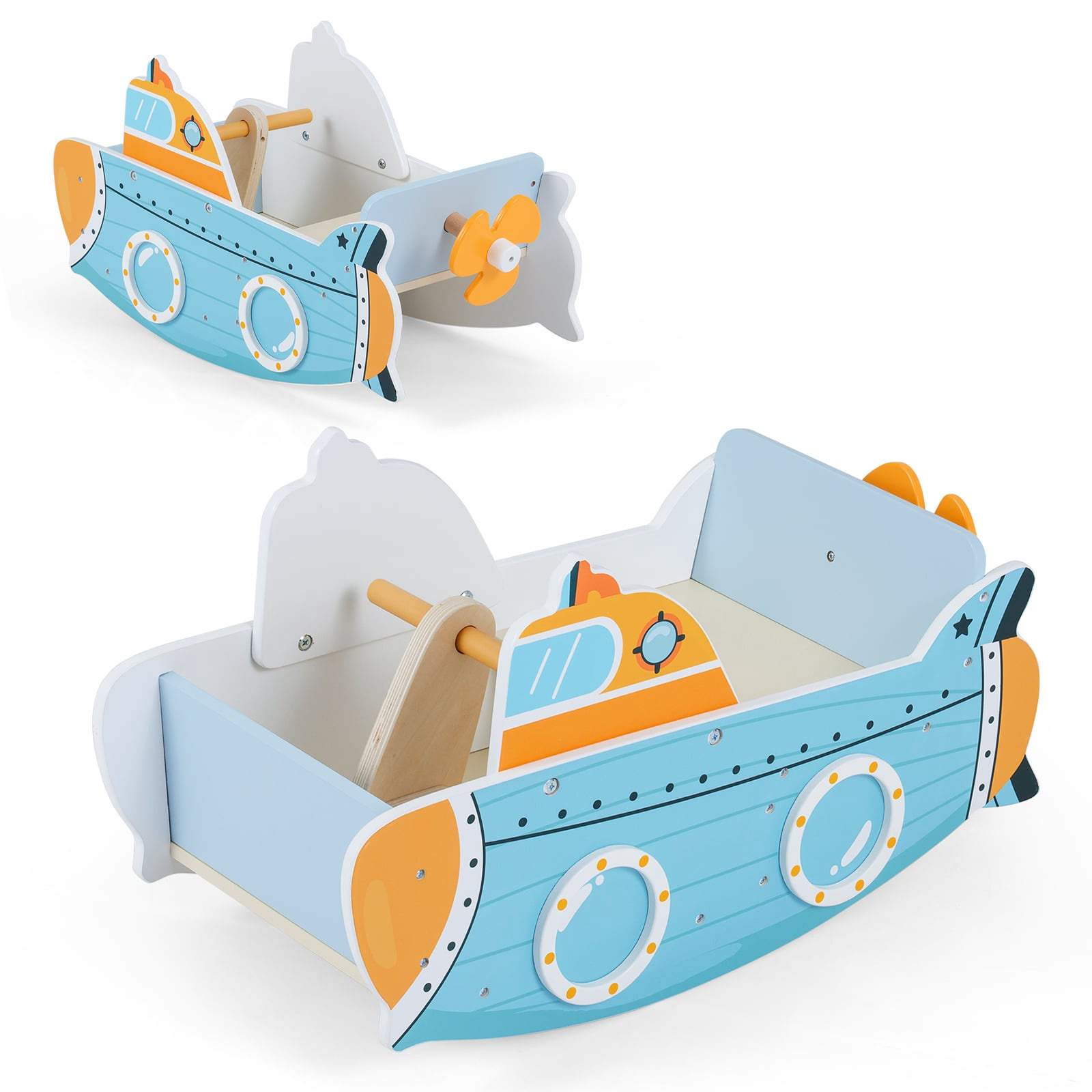 Gungbåt i trä – nautisk design, roterande propeller | Hem & Hobby | Pryloteket