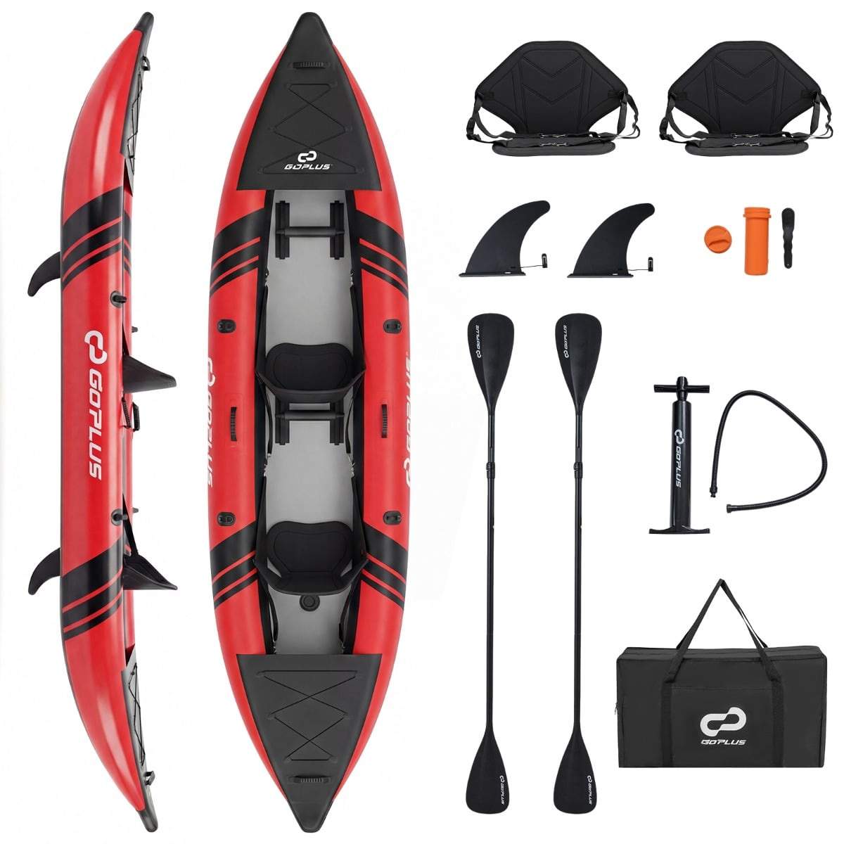 Uppblåsbart kajakset med paddlar och justerbara säten | Hem & Hobby | Pryloteket