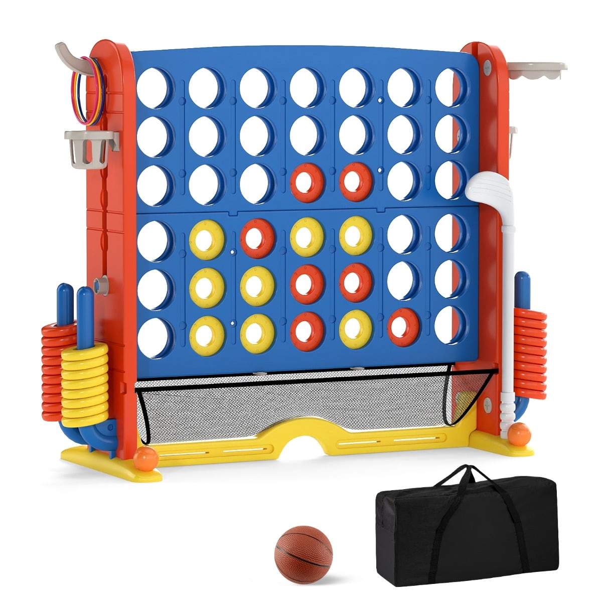 4-i-1 Giant Connect-spilsæt med basketball og golf