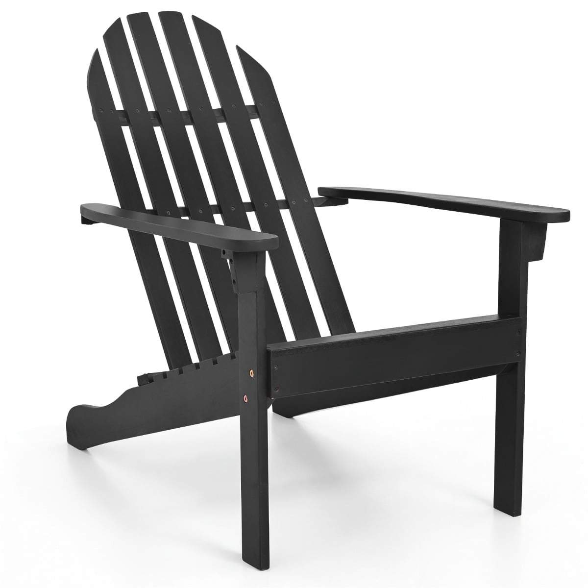 Adirondack-stol svart – akaciaträ, ergonomisk design | Hem & Hobby | Pryloteket