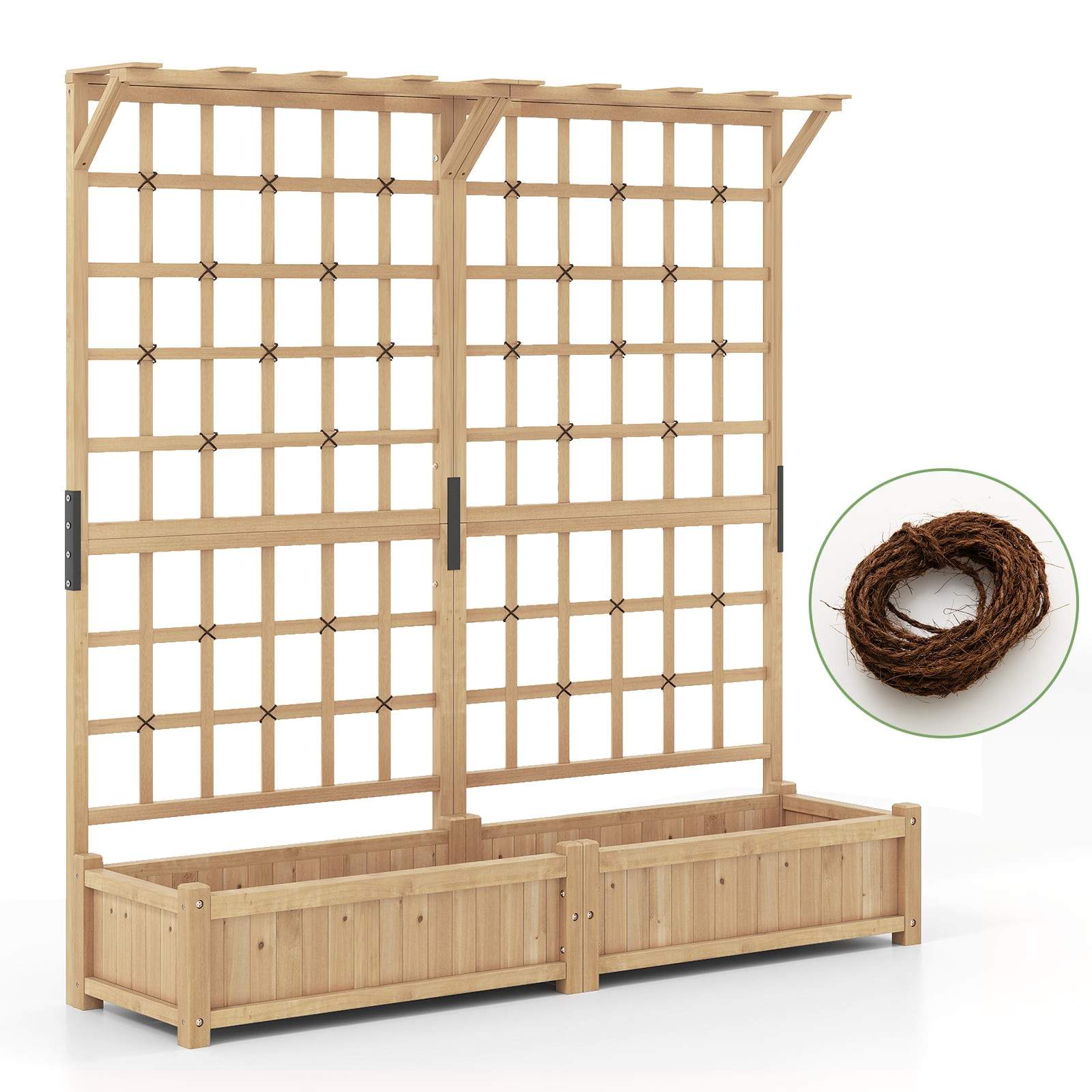 Træplantekasse med espalier og tag – Holdbar fyr