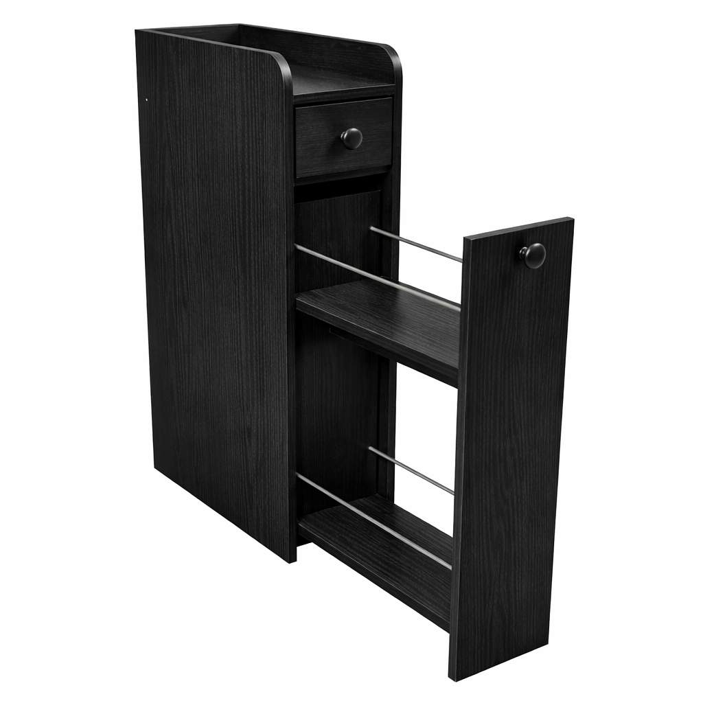 Smalt rullande badrumsskåp med hyllor och lådor | Hem & Hobby | Pryloteket