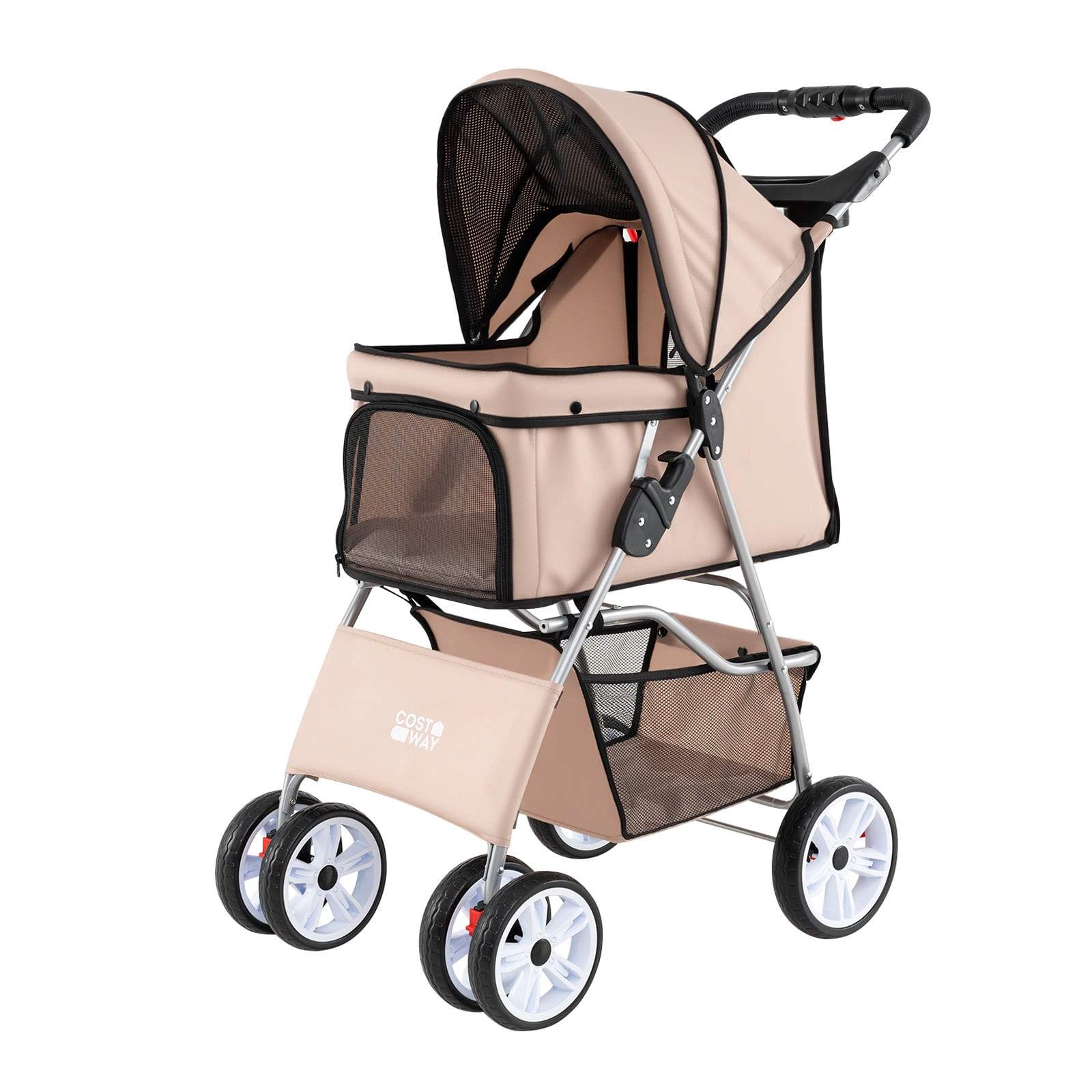 Hopfällbar husdjursvagn – Vattentät, terrängförsörjning, beige | Hem & Hobby | Pryloteket