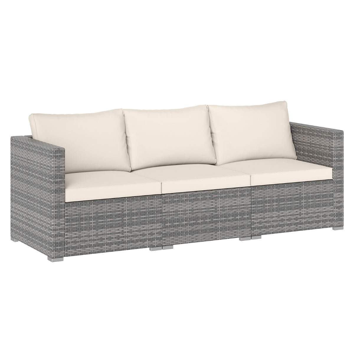 3-delad soffgrupp i PE-rotting med kuddar | Hem & Hobby | Pryloteket