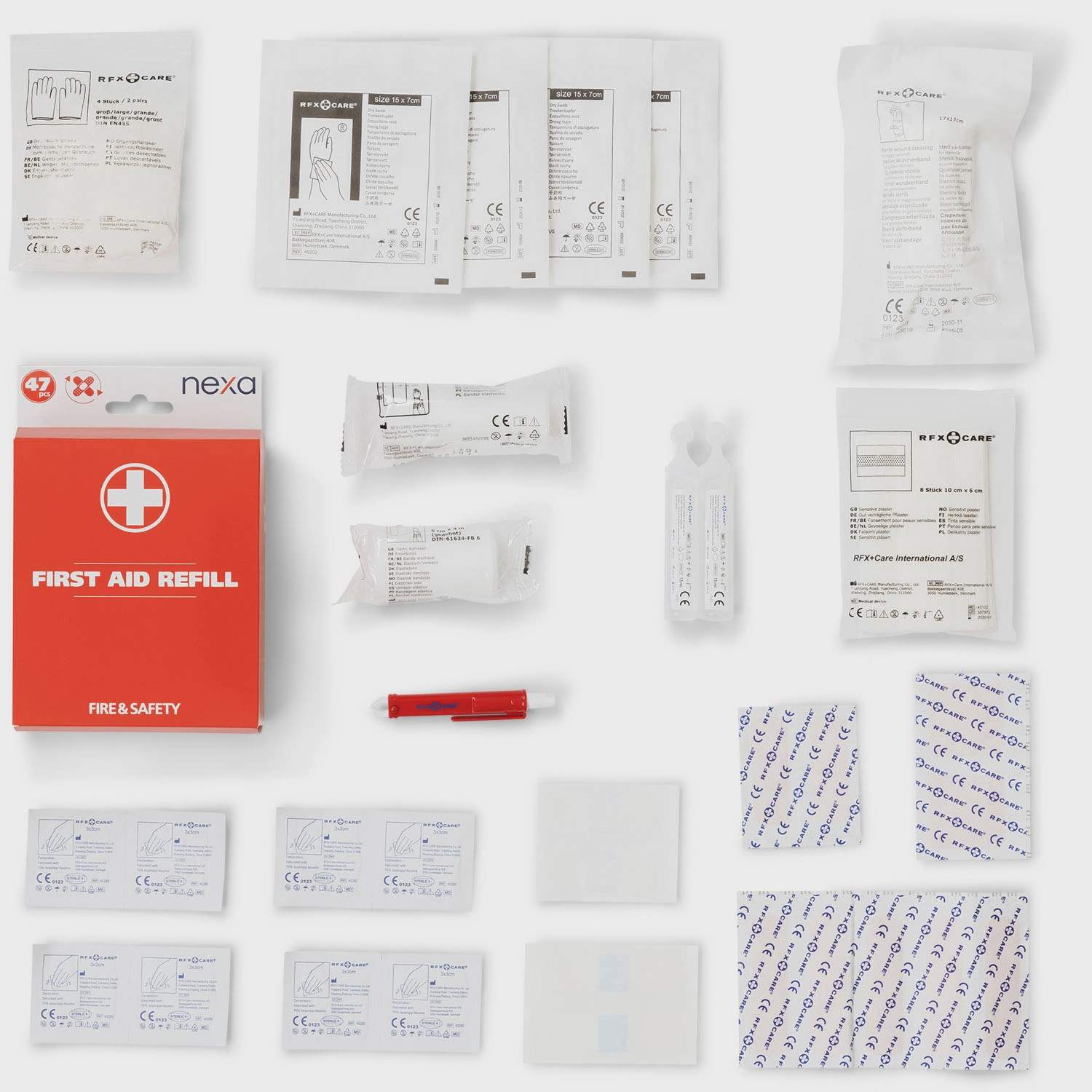 Första hjälpen-påfyllningssats – 47 delar, MD-märkt | Hem & Hobby | Pryloteket