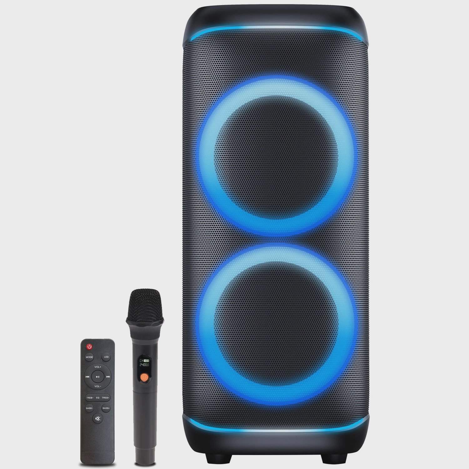 Bluetooth-festhøjttaler, 200W, LED-lys, bærbar billede