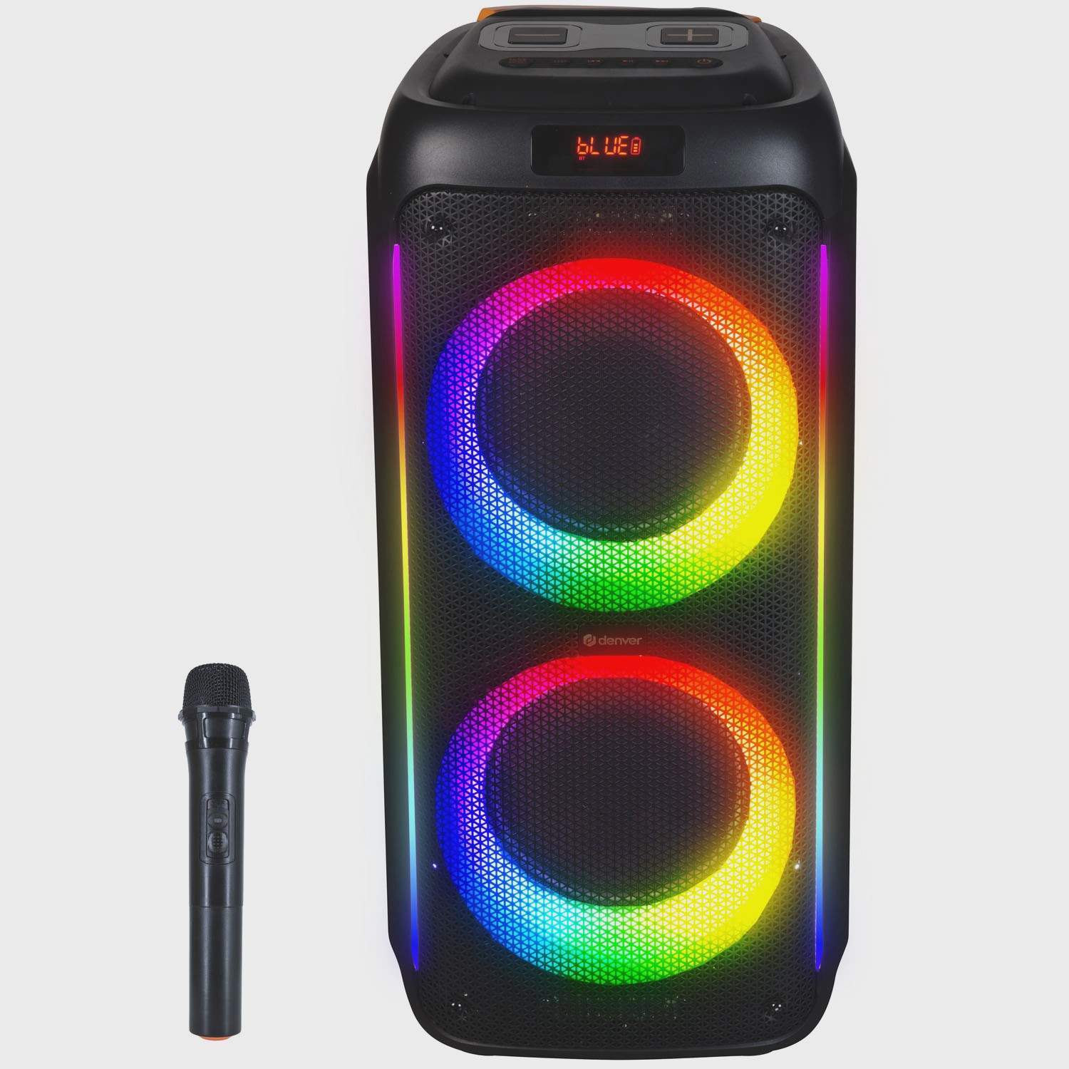 Bluetooth-högtalare 2x10"" bashögtalare 100W batteri LED-lampor | Hem & Hobby | Pryloteket